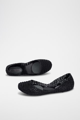 Ballerines pailletées Papel VII x Campana - Noir