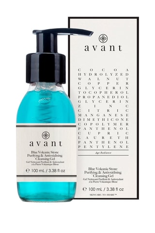 $Gel nettoyant purifiant et anti-oxydant à la pierre volcanique bleue - 100 ml