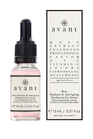 $Sérum regard éclat anti-âge à la rose et à l'acide hyaluronique - 15 ml