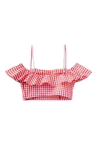 Cop top en lin - Rouge