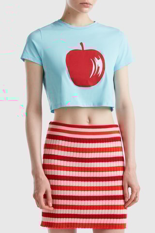 T-shirt court - Bleu clair