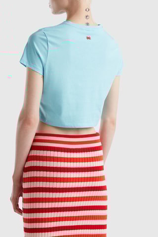 T-shirt court - Bleu clair
