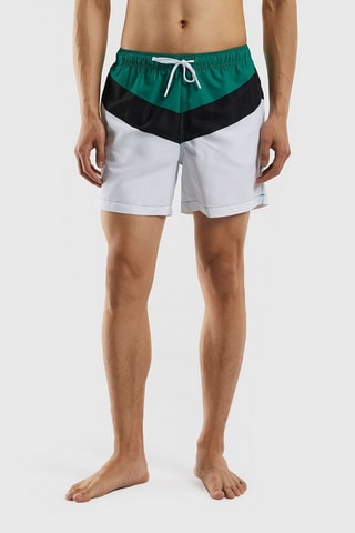 Short de bain - Blanc et vert