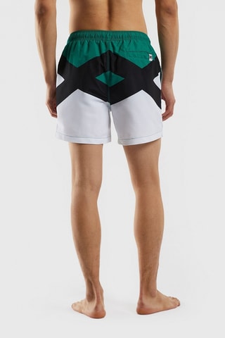 Short de bain - Blanc et vert