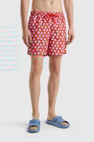 Short de bain - Rouge