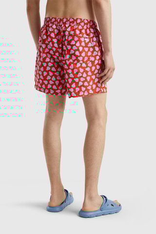 Short de bain - Rouge