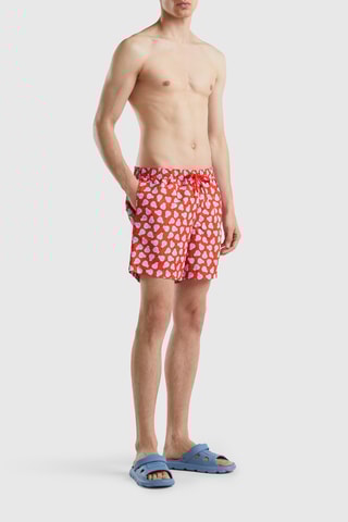 Short de bain - Rouge