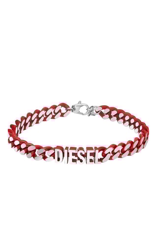 $Bracelet - Argenté et rouge
