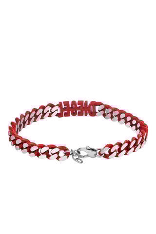 $Bracelet - Argenté et rouge