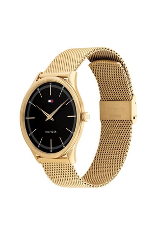 $Montre à quartz en plaqué or fin jaune Adrian