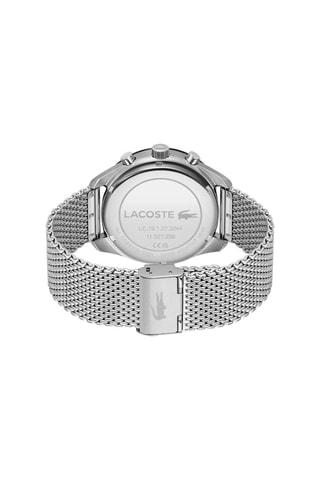 $Montre à quartz en acier Boston - Chronographe - Argenté et bleu