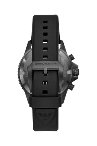 $Montre à quartz en silicone World Explorer - Chronographe - Noir et argenté
