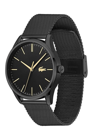 $Montre à quartz en acier - Noir