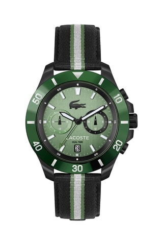 $Montre à quartz en nylon - Noir et vert