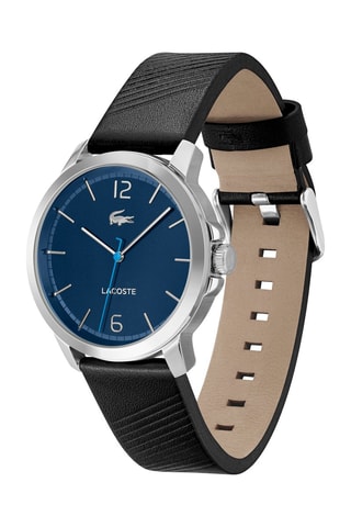 $Montre à quartz en cuir Ottawa - Noir et argenté