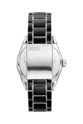 $Montre à quartz en acier - Noir et argenté