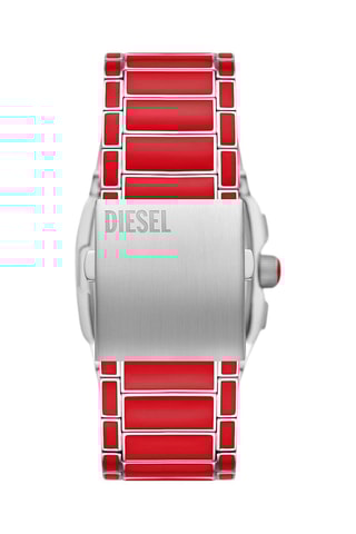 $Montre à quartz en acier Cliffhanger - Chronographe - Rouge et argenté