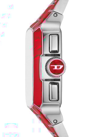 $Montre à quartz en acier Cliffhanger - Chronographe - Rouge et argenté