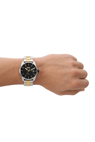 $Montre à quartz en acier - Argenté et doré