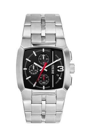$Montre à quartz en acier - Chronographe - Argenté
