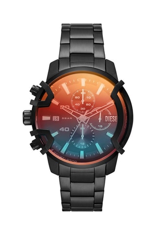 $Montre à quartz en acier - Chronographe - Noir