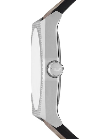 $Montre à quartz en cuir - Marron et argenté