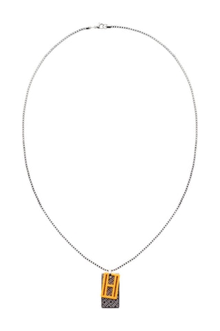 $Collier - Argenté et jaune