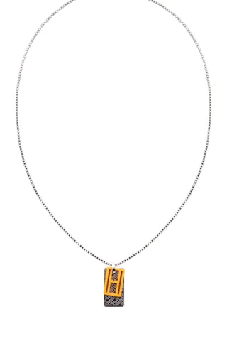 $Collier - Argenté et jaune