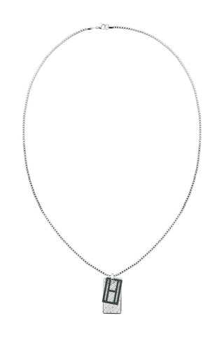 $Collier - Argenté et vert