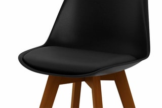 4 chaises Brava - Naturel et noir