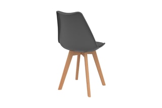 4 chaises Nordia - Gris, beige, terracotta et gris foncé