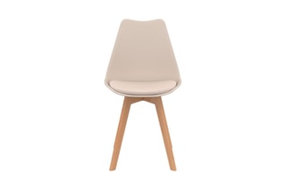 4 chaises Nordia - Gris, beige, terracotta et gris foncé