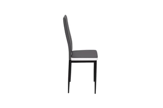 6 chaises Jodie -  Gris et blanc