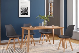 4 chaises Nordia -  Gris foncé