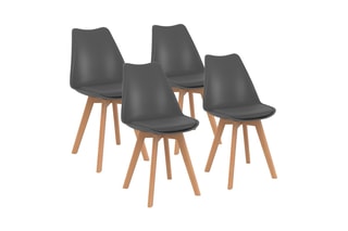 4 chaises Nordia -  Gris foncé