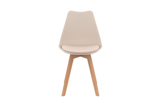 6 chaises Nordia - Beige, terracotta et gris foncé