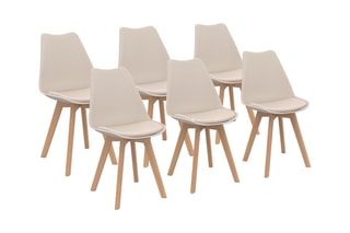 6 chaises Nordia - Beige
