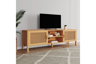 Meuble TV 2 portes Eve - Imitation bois