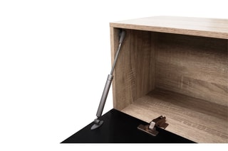 Meuble TV suspendu Michigan - Imitation bois et noir