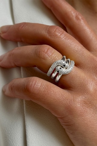 Bague - Argent et zircons