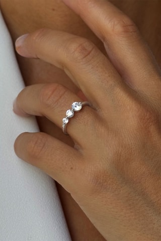 Bague - Argent et zircons