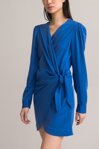 Robe portefeuille - Bleu cobalt