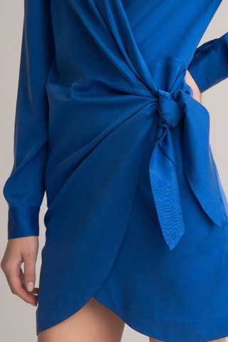 Robe portefeuille - Bleu cobalt
