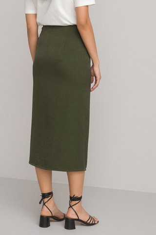 Jupe taille haute - Kaki