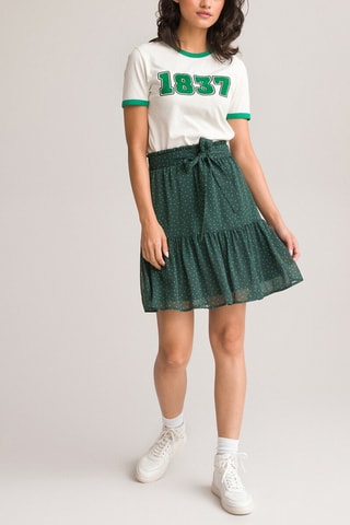 Jupe patineuse taille haute - Vert