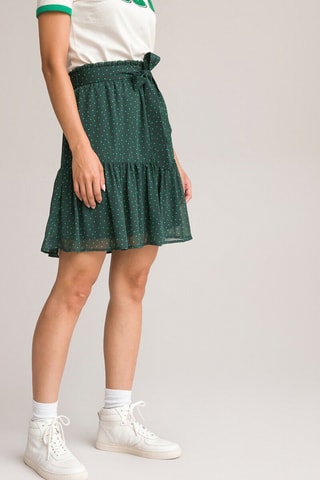 Jupe patineuse taille haute - Vert
