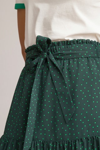 Jupe patineuse taille haute - Vert