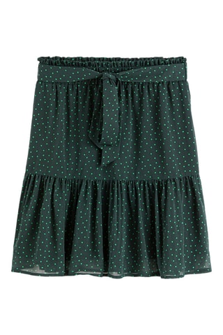 Jupe patineuse taille haute - Vert