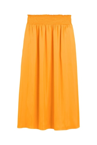 Jupe midi taille haute - Jaune