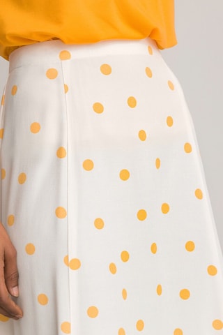 Jupe longue taille haute - Blanc et jaune